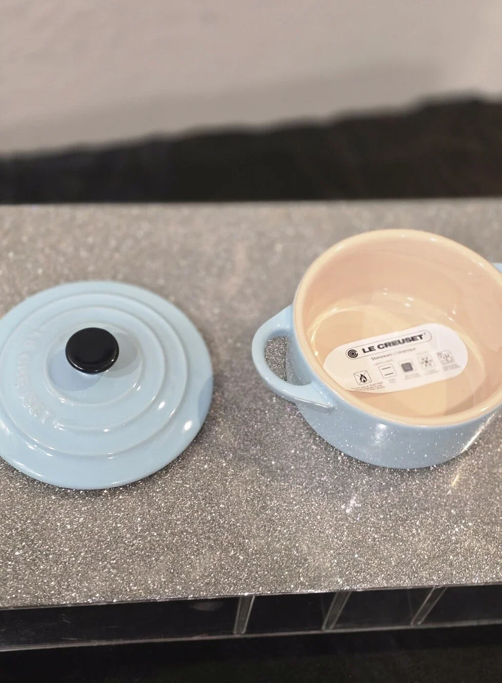 Le Creuset Stoneware Petite Round Mini Cocotte- Sky Blue